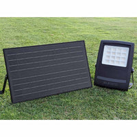 Projecteur Solaire 150W All-Black, Lumière Chaude 3000K / Lumière Blanche 6000K, Détecteur de Mouvement 