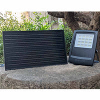 Projecteur Solaire 150W All-Black, Lumière Chaude 3000K / Lumière Blanche 6000K, Détecteur de Mouvement 
